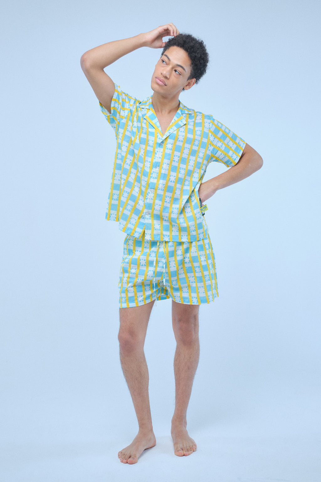 Mediterranean Tiles Short Sleeve Shirt – Recycled Cotton