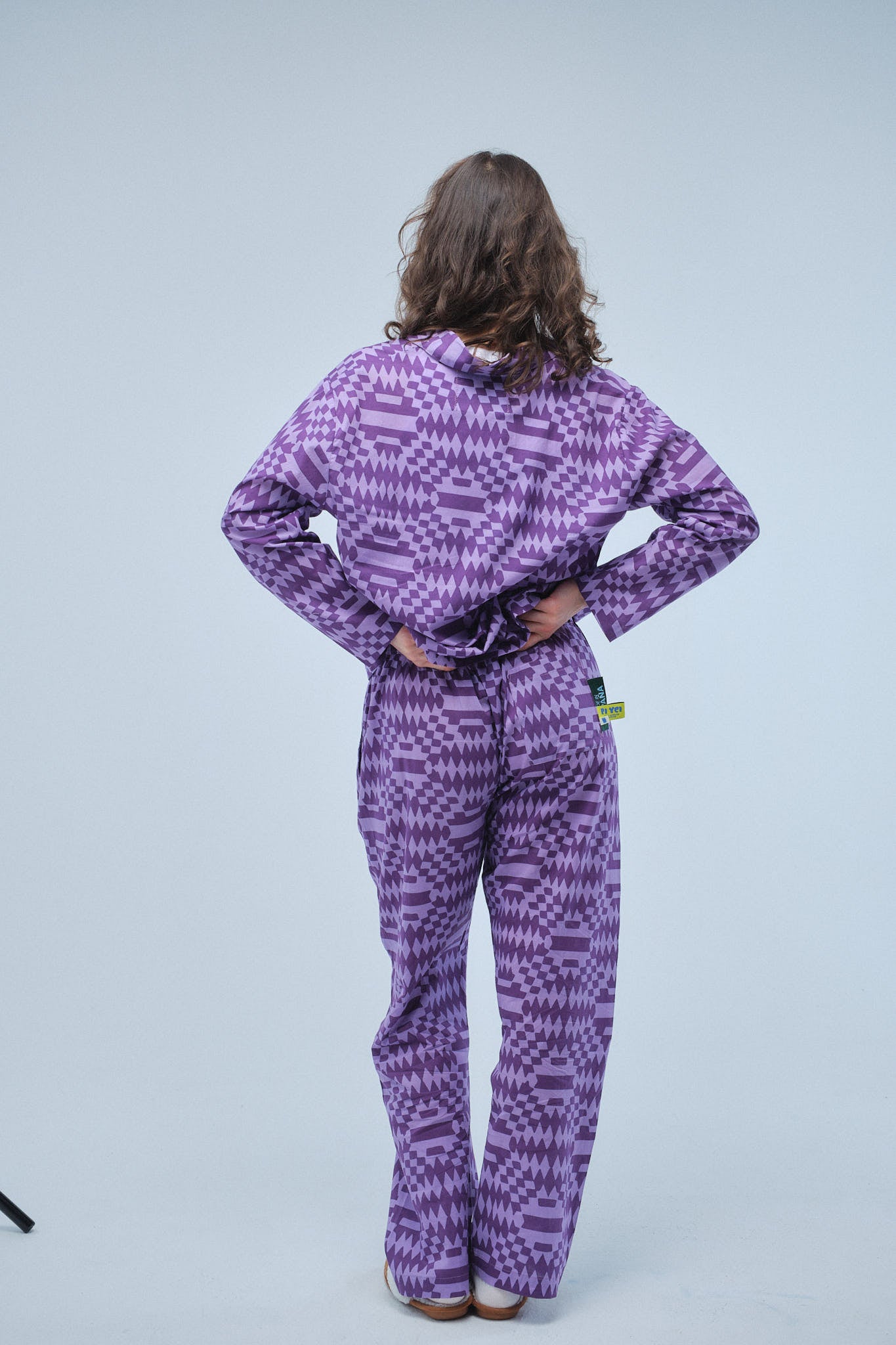 Zigzag Purple Pants – Recycled Cotton