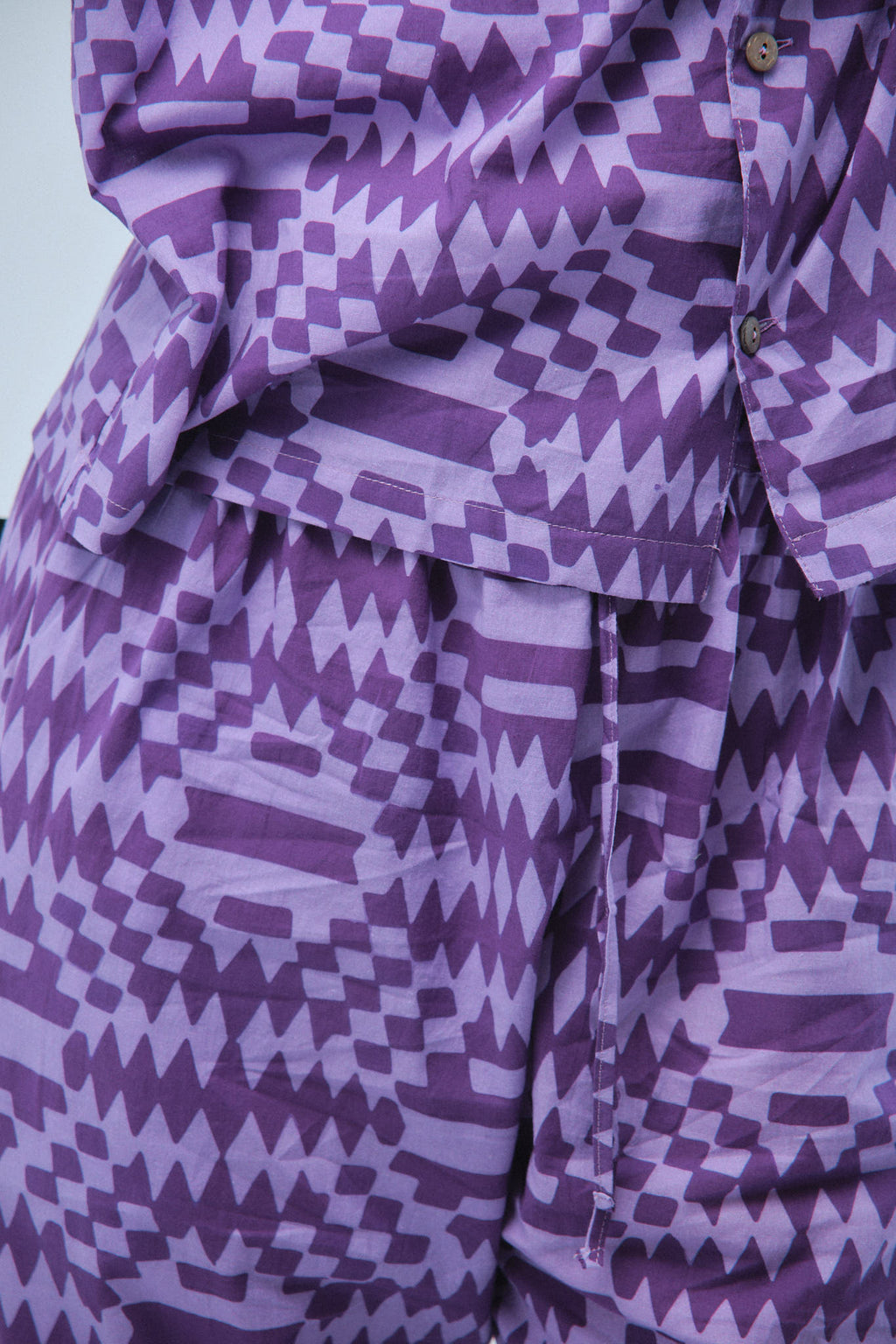 Zigzag Purple Pants – Recycled Cotton