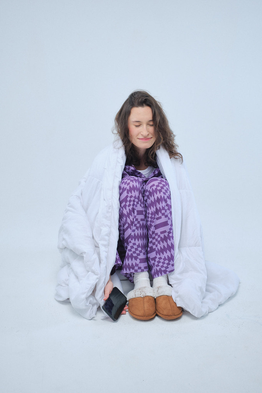 Zigzag Purple Pants – Recycled Cotton