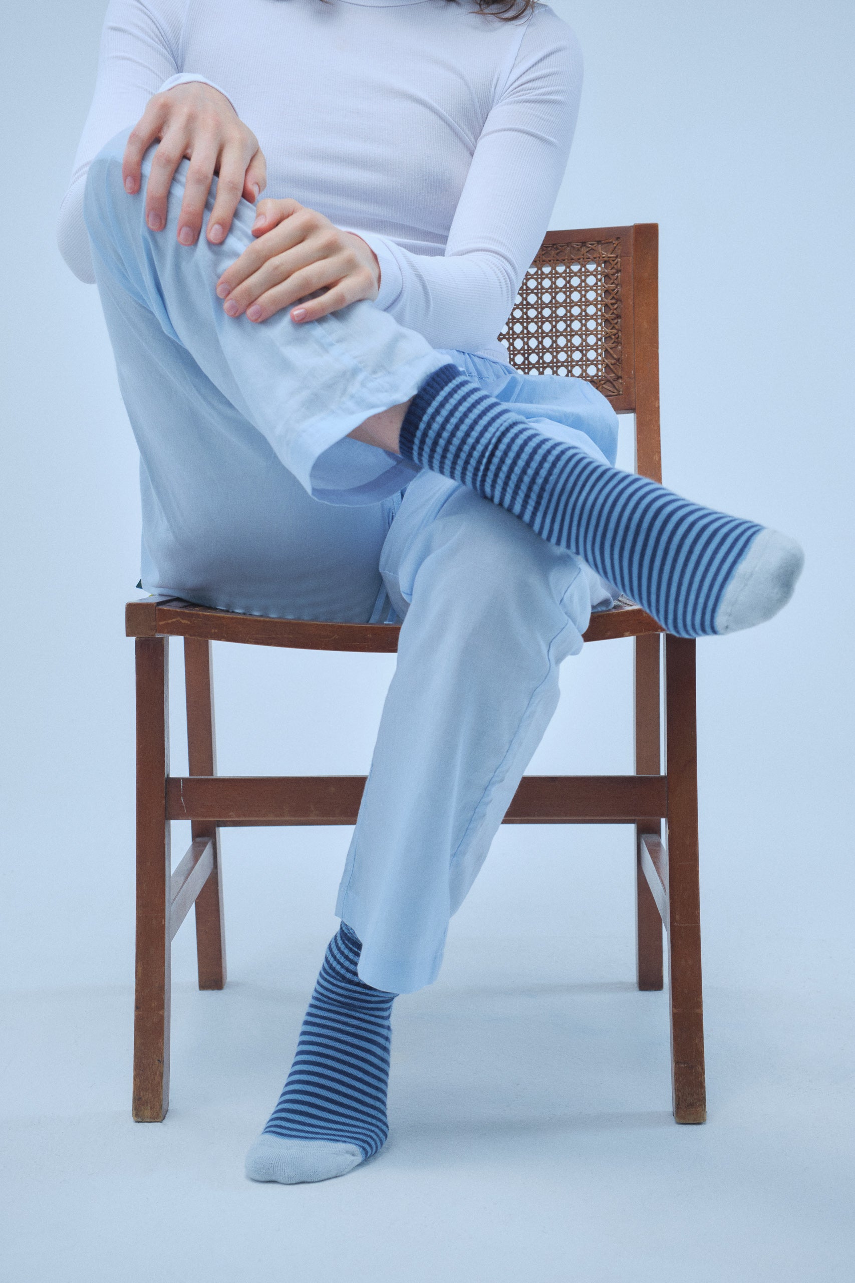 Blue Sky Stripes Socks