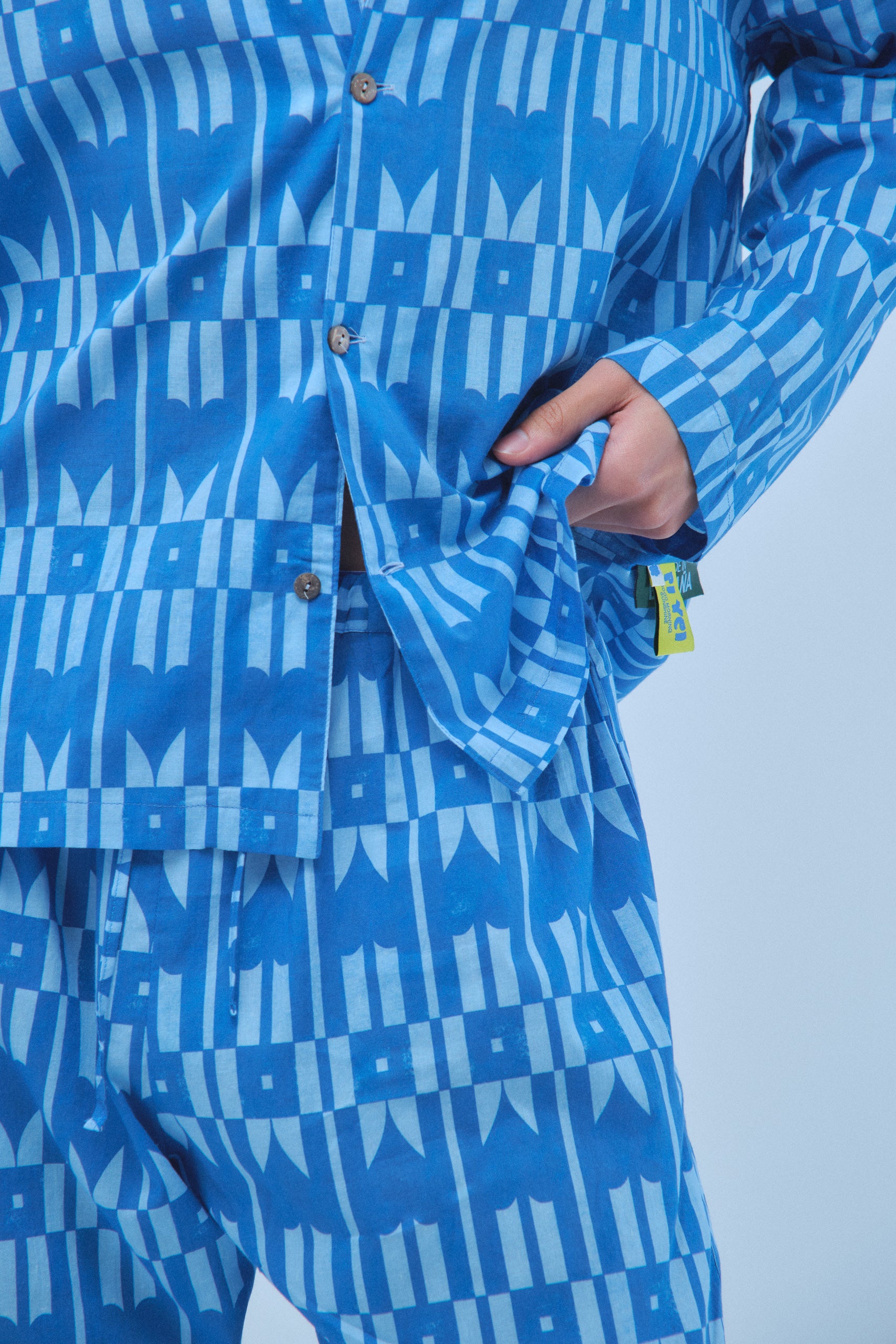 Playground Blue Long Sleeve Shirt – Recycled Cotton