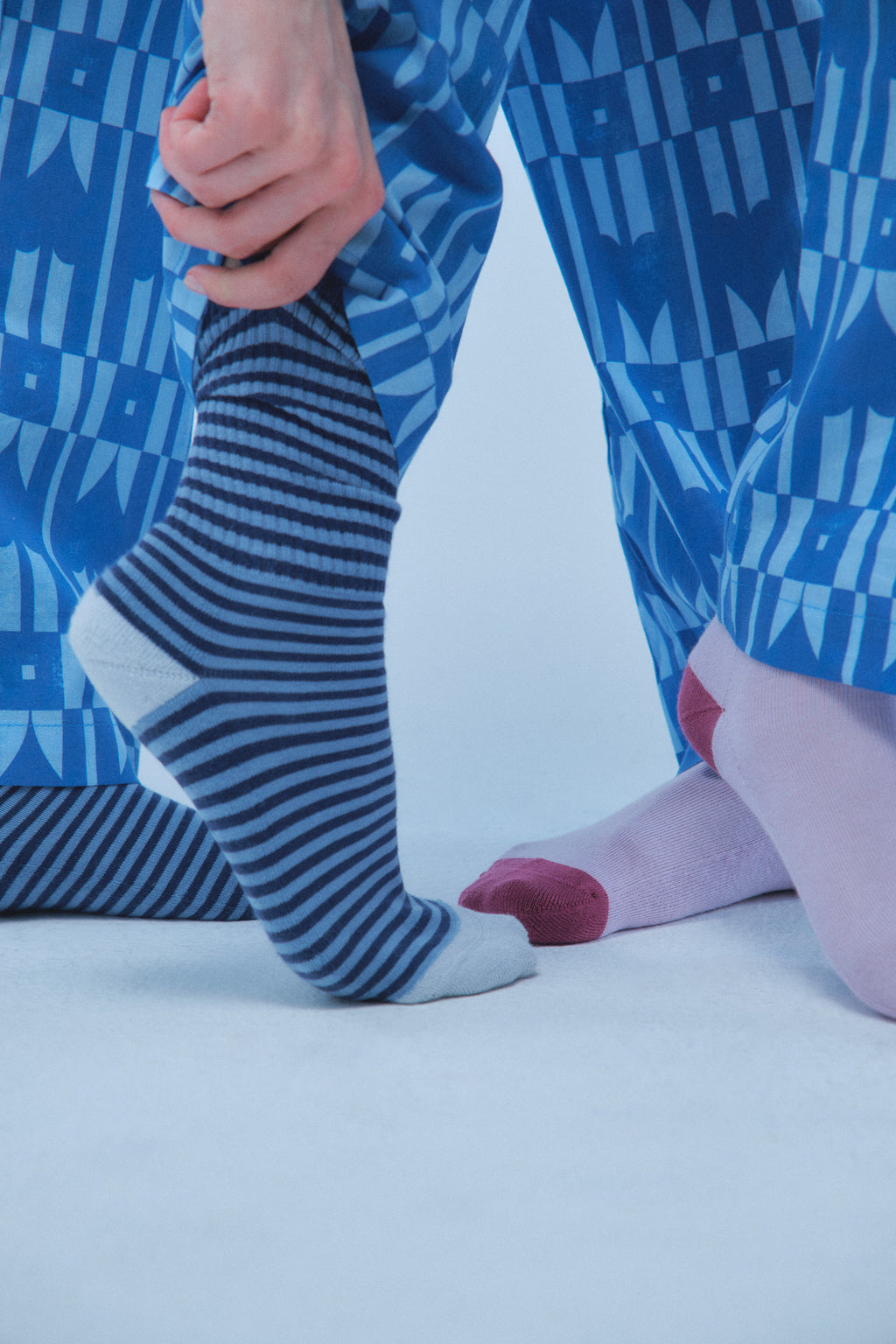 Blue Sky Stripes Socks