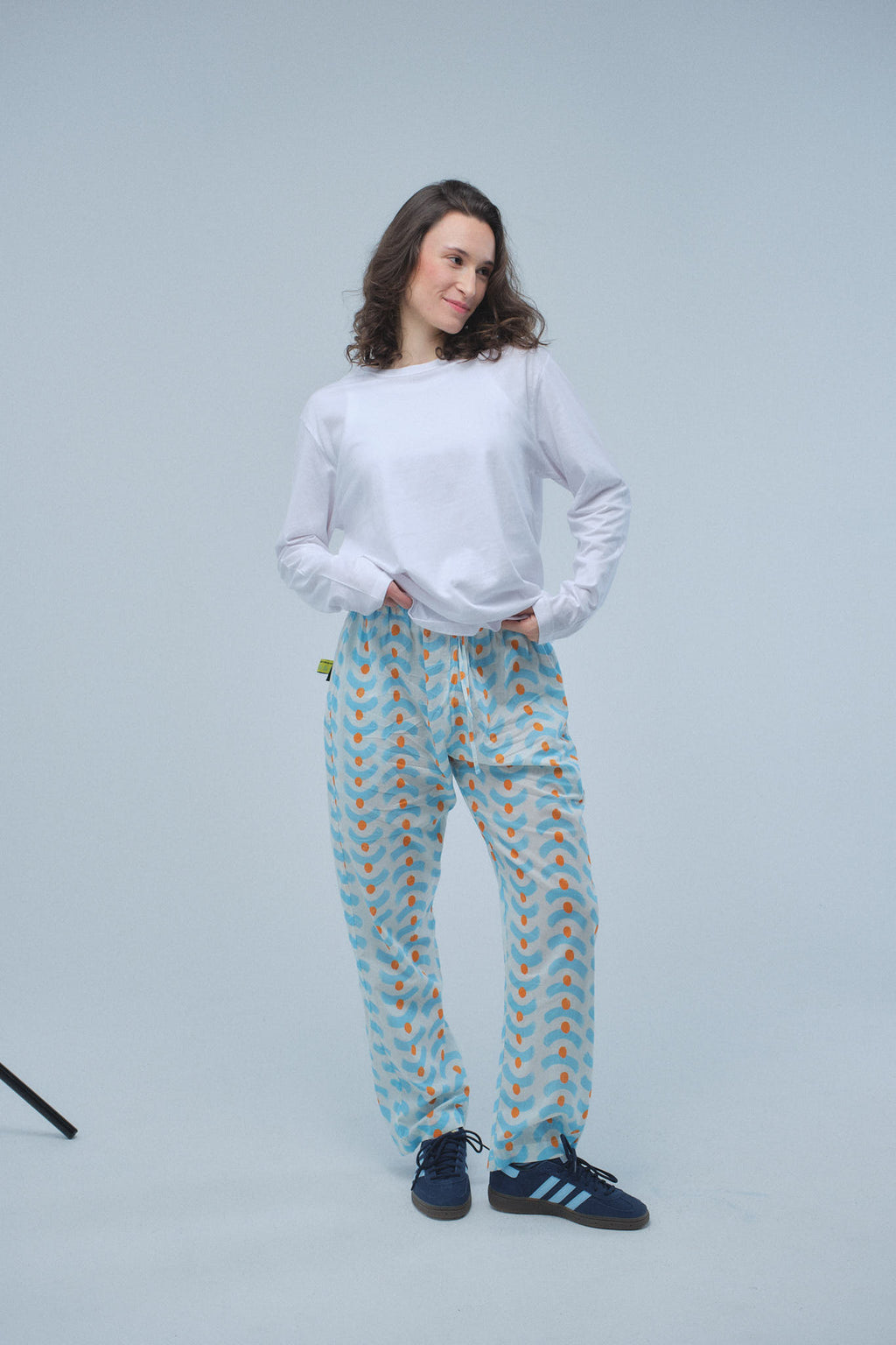 Blue Orange Waves Pants