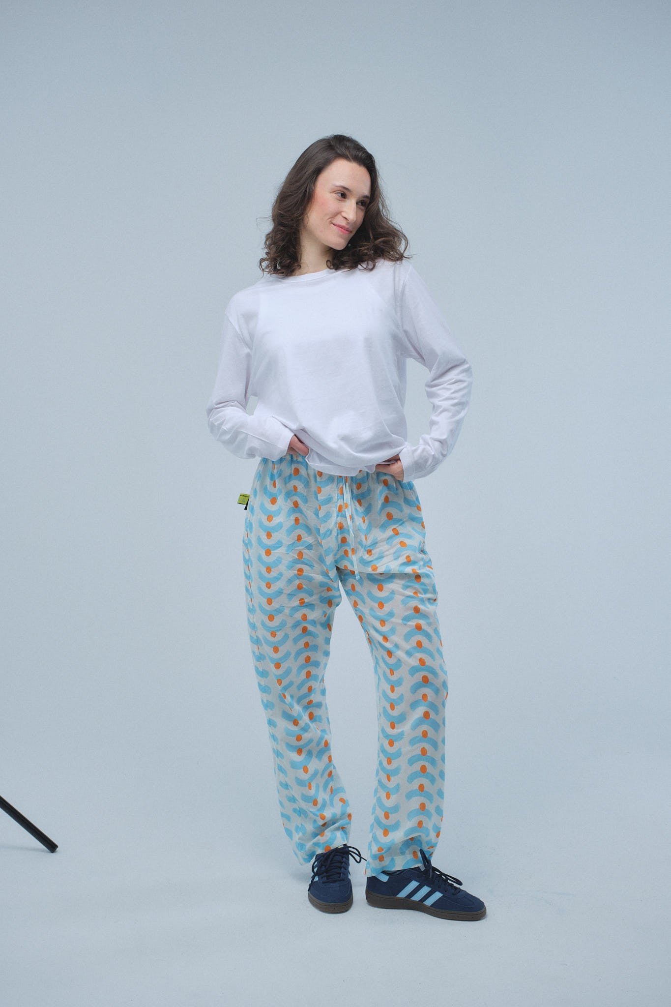 Blue Orange Waves Pants
