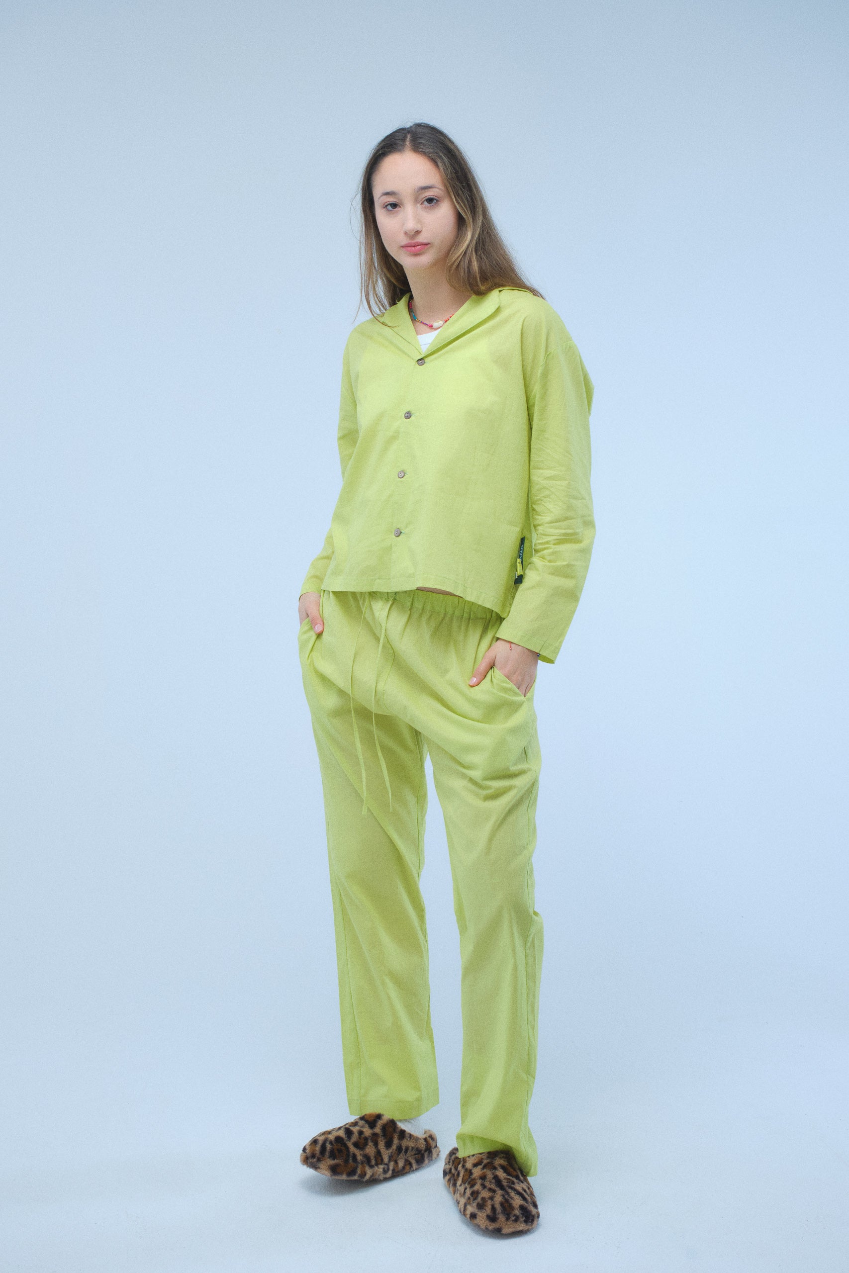 Garden Green Long Sleeve Shirt – Recycled Cotton