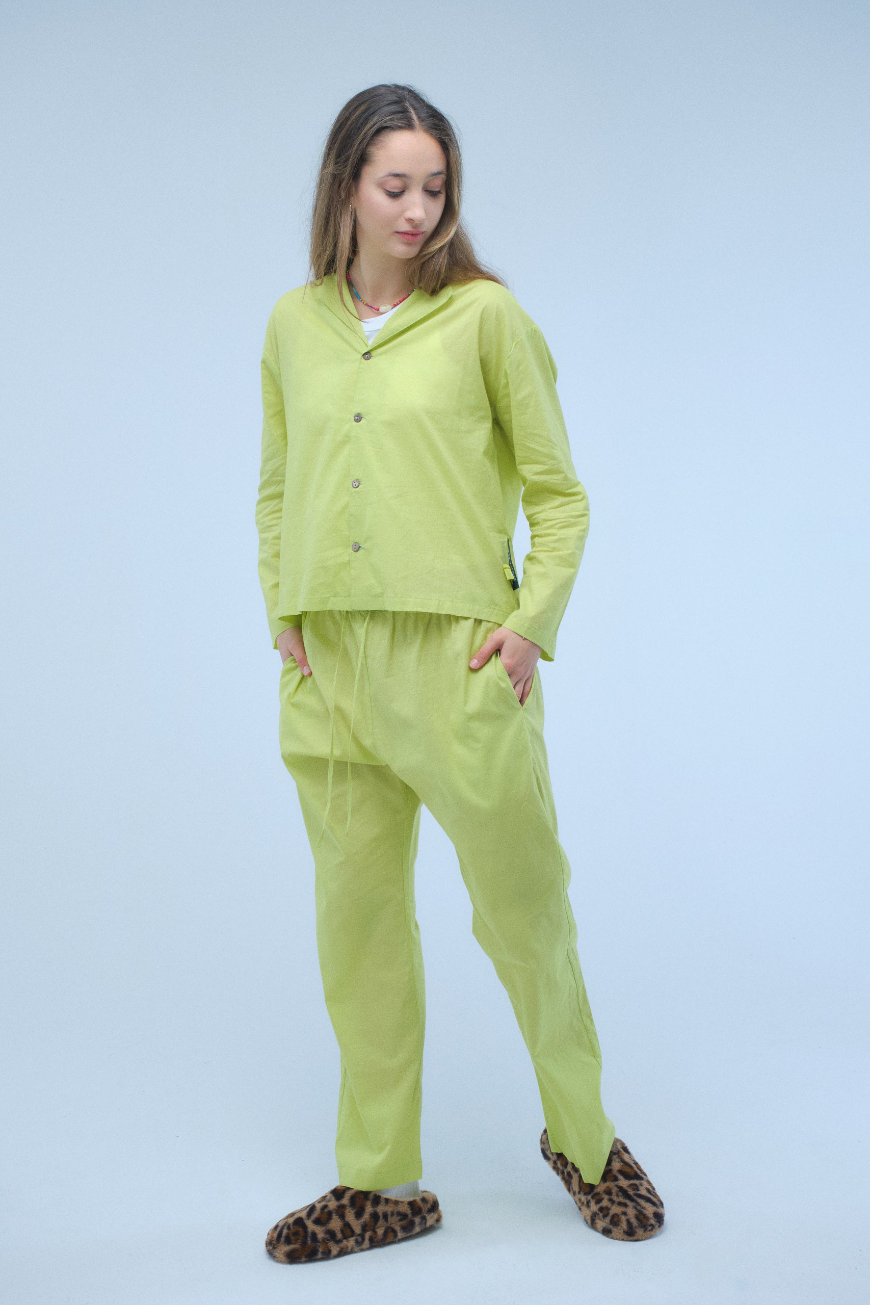 Garden Green Long Sleeve Shirt – Recycled Cotton